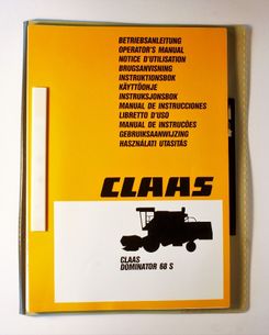 Claas Dominator 68S Käyttöohje / Instruktionsbok