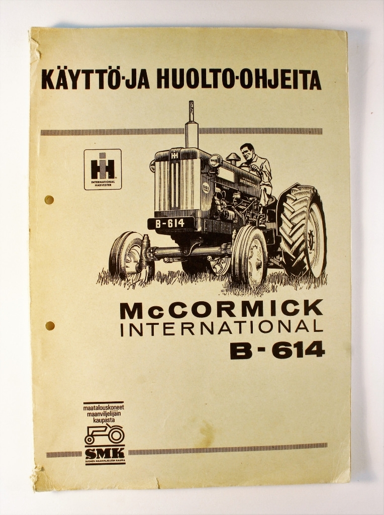 McCormick B-614 Käyttö- ja huolto-ohjeita