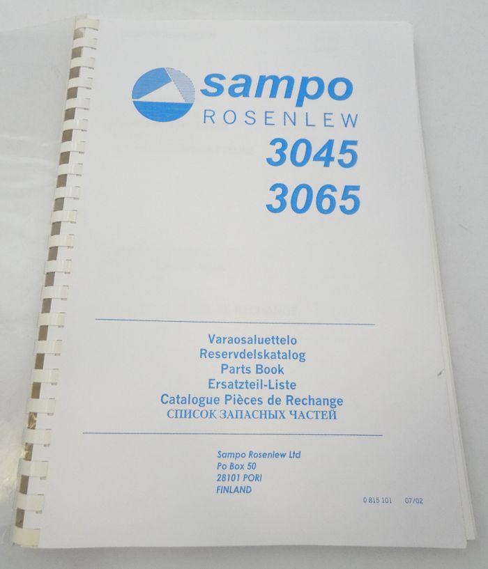 Sampo Rosenlew 3045, 3065 varaosaluettelo