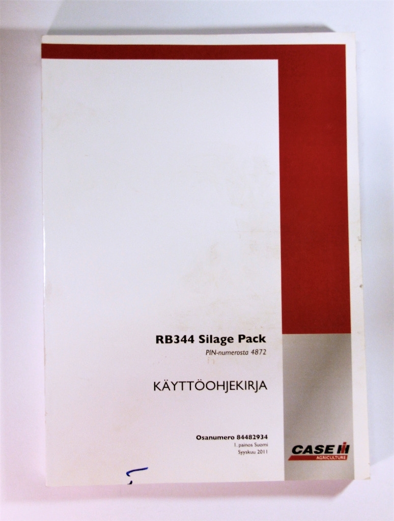 Case Paalaimet RB344 Silage Pack Käyttöohjekirja