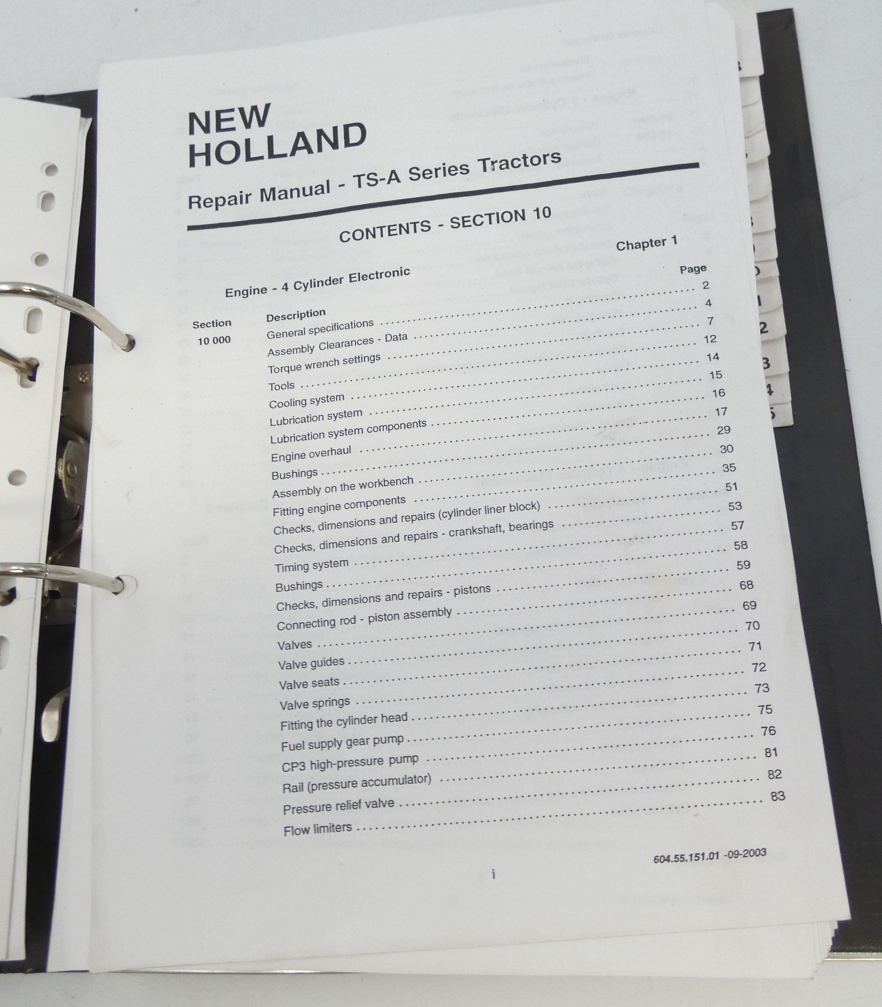 New Holland TS-A series tractors repair manual